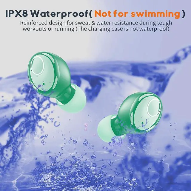 Alt view image 5 of 5 - kurdene Wireless Earbuds Bluetooth Headphones Sport,Over Ear Buds with Deep Bass Sound,60Hrs Playtime Earphones Redesigned Comfort Fit with Earhooks for Running,Meeting,Workout-Pink