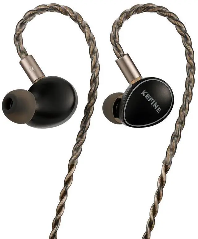 Alt view image 2 of 5 - Syeindunce KEFINE Quatio Hybrid IEM Earphones, 2DD+2BA In-Ear Monitors, HiFi Wired Earbuds with Replaceable Tuning Nozzles, CNC Aluminum Housing, 3.5/4.4mm Interchangeable Plugs for Audiophile (Black)