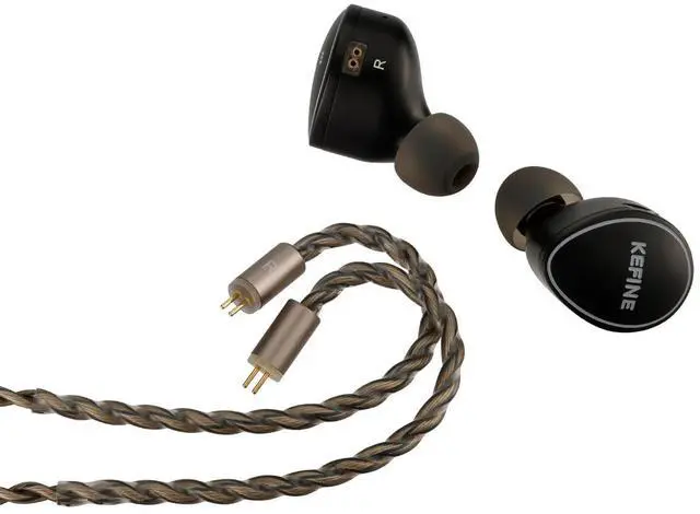 Alt view image 4 of 5 - Syeindunce KEFINE Quatio Hybrid IEM Earphones, 2DD+2BA In-Ear Monitors, HiFi Wired Earbuds with Replaceable Tuning Nozzles, CNC Aluminum Housing, 3.5/4.4mm Interchangeable Plugs for Audiophile (Black)