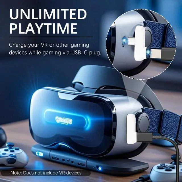 Alt view image 2 of 5 - KASOTT 2.4GHZ Wireless Gaming Earbuds,30MS Low-Latency,Bluetooth 5.4,with ANC Active Noise Cancelling,USB-C Dongle Included-Compatible with Meta Quest 3/2,Steam Deck,PS5/4,VR,PC,Switch (Black)