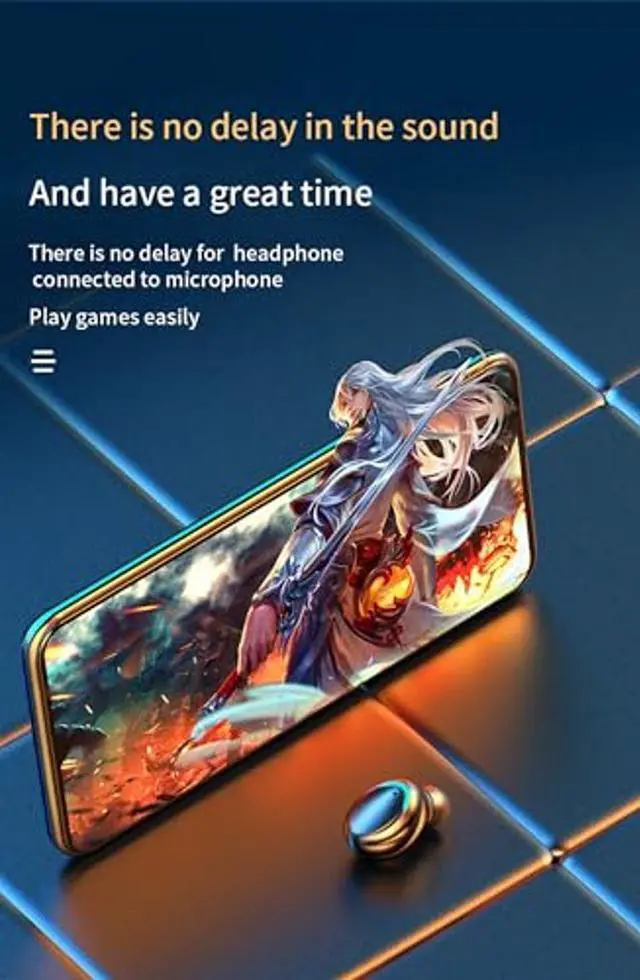 Main image of True Wireless Earbuds, 2024 Bluetooth Headphones 5.3 Earbuds, Waterproof Touch Control Ear Buds in-Ear Built-in Mic, with LED Power Display, IP7 Waterproof Earphones Sport Headset - Model 2