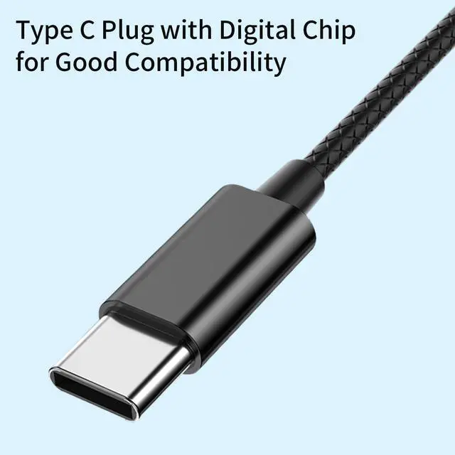 Alt view image 5 of 5 - Holiper USB C Dual Driver Wired Earbuds with Mic, 1.2m Cord with Hooks Wrap Around Over Ear, in Ear Wired Headphones Extra Bass, Earphones for Phone PC Tablet MP3 Player Gaming Sports Running
