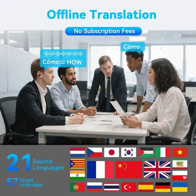 Alt view image 4 of 5 - Z50S Translation Earbuds Real Time, 22 pro Translation Earbuds Real Time, Language Translator Earbuds