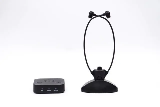Main image of HearSound Digital Wireless Headset Universal TV Personal Hearing Headphone System with Table-Side Charging Cradle Platinum for Seniors or Hearing Impaired, 100ft Range, 12 Hour Battery Life
