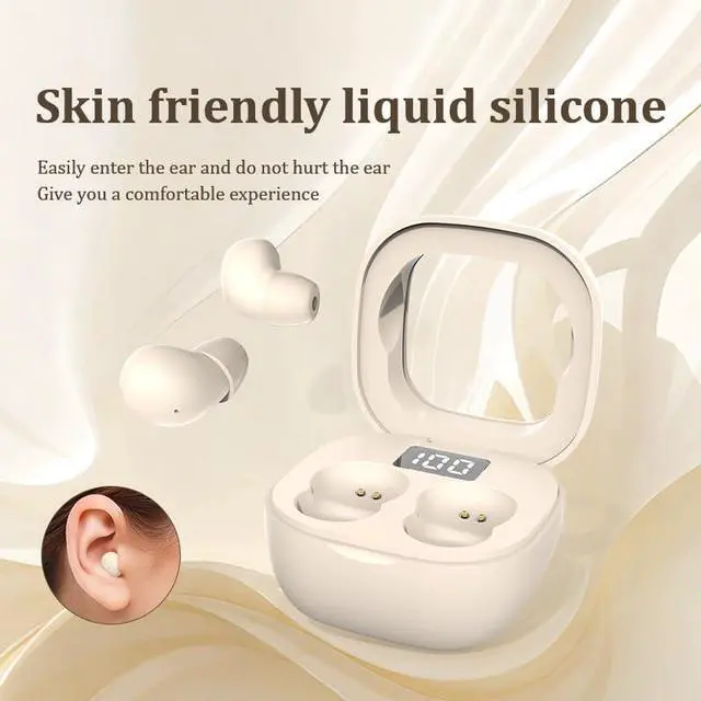 Alt view image 4 of 5 - Honcas Invisible Mini Earbuds for Work and Sleep, Best for Small Ear Canals, Bluetooth 5.3, 24 Hours Battery Life
