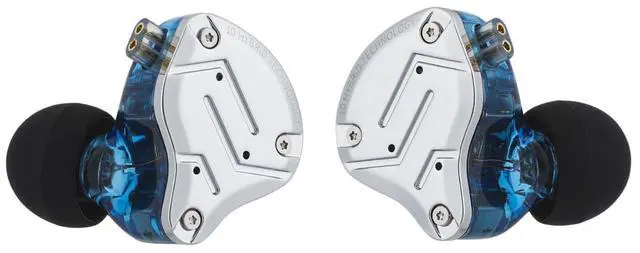 Alt view image 4 of 5 - HIFIXAUDIO KZ ZS10 Pro in Ear Monitor, 4BA+1DD 5 Driver Wired Earbuds (Blue) Tripowin Zombur HiFi Audiophile IEM Cable (Recessed 2pin, with Mic)