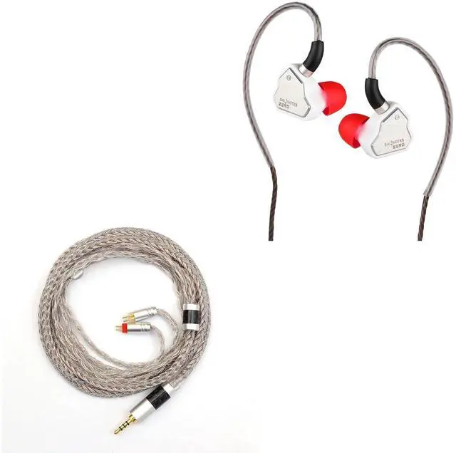 Main image of HIFIXAUDIO 7Hz Salnotes Zero in-Ear Monitor, 10mm Dynamic Driver IEM Wired Earbuds (Without Mic, White) IFIXAUDIO Tripowin Jelly HiFi Upgrade Cable (3.5mm, 2pin 0.78mm)