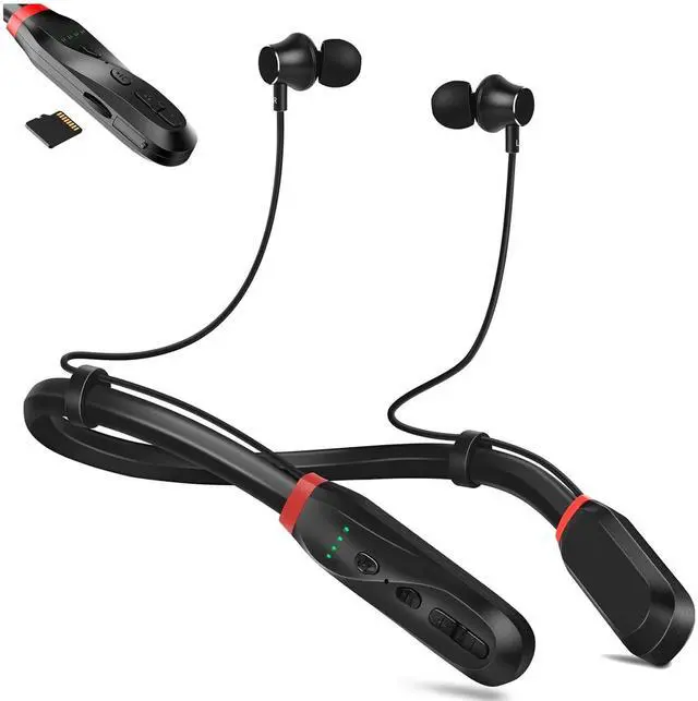 Main image of Neckband Bluetooth Headphones, Around the Neck Headphones with TF Card Slot,Bluetooth Earbuds Wired Neckband Earphone Active Noise Canceling for Sports/Trips/Run/Cycling/Outdoor/Workout,200H Playtime