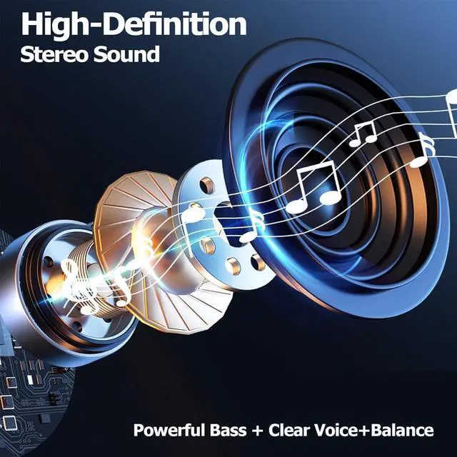 Alt view image 5 of 5 - Neckband Bluetooth Headphones, Around the Neck Headphones with TF Card Slot,Bluetooth Earbuds Wired Neckband Earphone Active Noise Canceling for Sports/Trips/Run/Cycling/Outdoor/Workout,200H Playtime