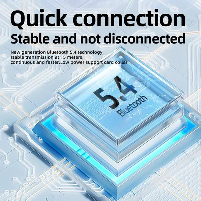 Alt view image 5 of 5 - GGSTOPWATER Open Ear Headphones Wireless Bluetooth 5.4, OWS with Earhooks and Mic,Rotatable Control IPX6 Waterproof, 60H Range, Out of Ear Earbuds for Sports Running Workout Driving(Black)