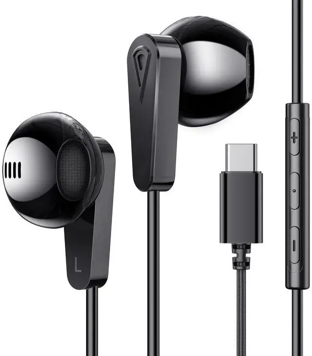 Main image of USB C Headphones for Samsung Galaxy s25 S24 S23 Ultra S22 S21 FE S20 A54 A53 USB C Earphones with Mic Volume Control Wired Earbuds USB Type C Headphones for iPhone 16 15 Pro Max Plus iPad Pro Pixel 8