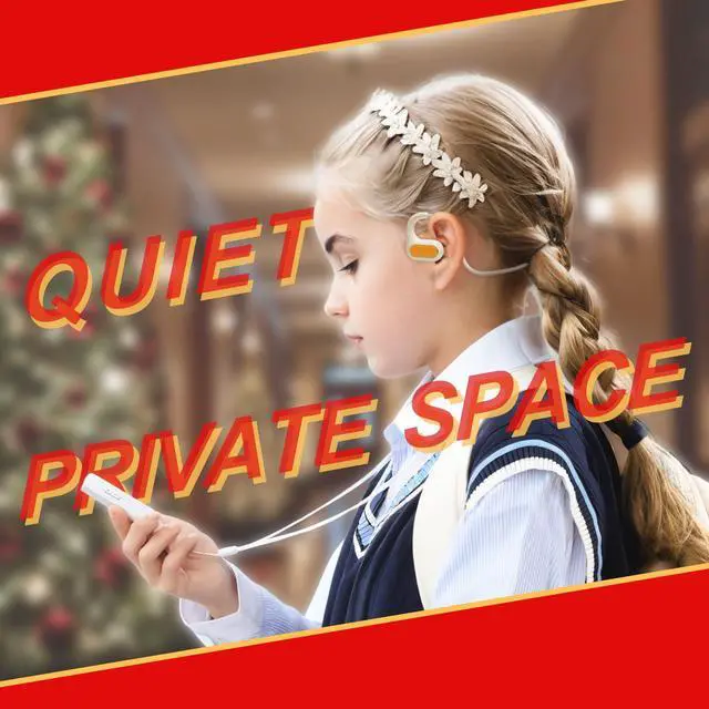 Alt view image 3 of 5 - Kids Open Ear Headphones, 2pcs Bluetooth Headphone Wireless, Perfect for School and Outdoor Activities, Lightweight for 6-15years, red & Blue Kids haedphones Earbuds