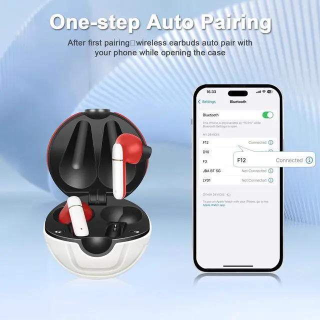 Alt view image 5 of 5 - FEFURS 2 Pack Wireless Earbuds for Kids,Comfortable Wireless Earphones Fit Ergonomic Design Ball Shape Ear Buds with Mic for Android iOS Cell Phone Computer Laptop