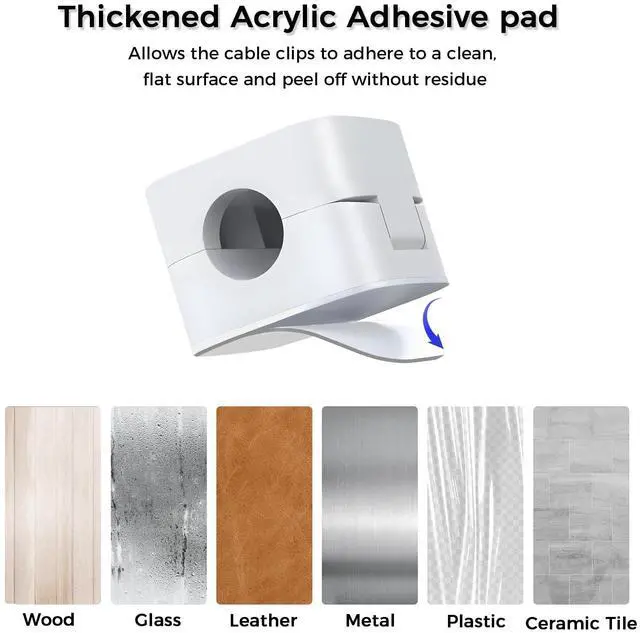 Alt view image 2 of 5 - USB Earphones for PC & Magnetic Cable Clips 6 Pack 7.5ft Wired Earbuds Noise Canceling Half in-Ear Computer USB A Headphones Cord Holder Thickened Secure Adhesive Cord Organizer Desk Cable Management