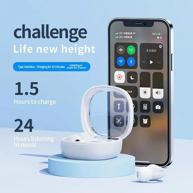 Alt view image 3 of 5 - ElecSmart JR01 2024 New Mini Open Ear Headphones Wireless Bluetooth,Wireless Ear Clips Ear Buds Clip On Earbuds Open Ear Headphones,IPX4 Waterproof Earphones Sport Cycling Running Work (White)