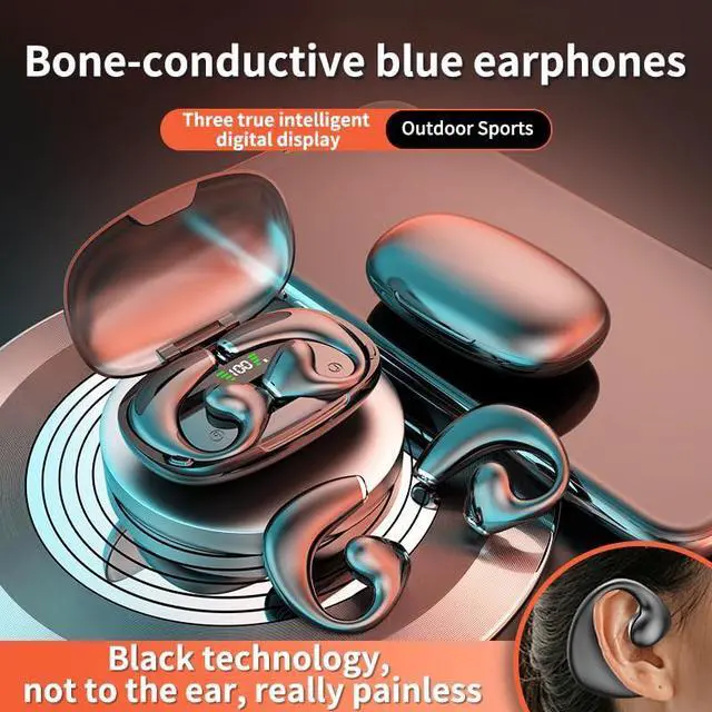 Main image of ElecSmart JR02 Wireless Earbuds Bluetooth Headphones 40hrs Playback IPX4 Waterproof Ear Buds Over-Ear Earphones, for Sports/Workout/Gym/Running Black (Black)