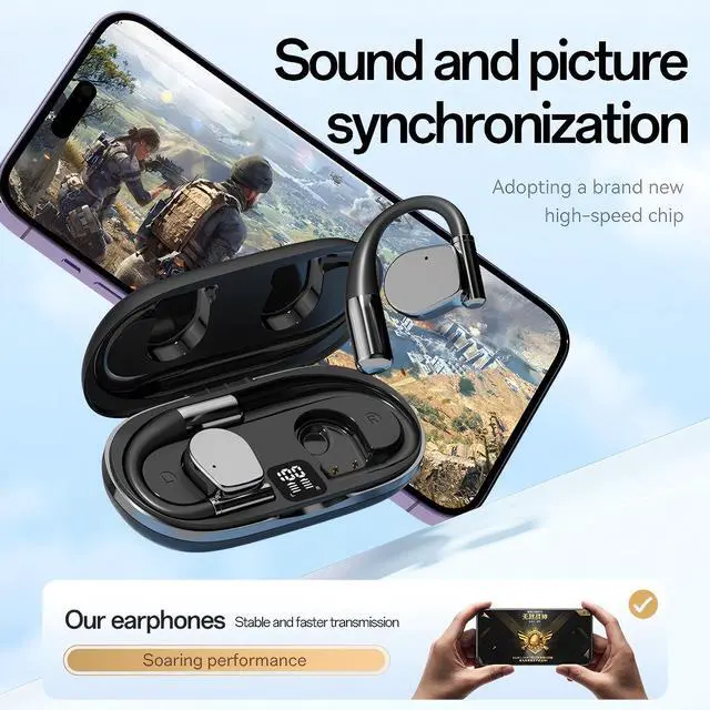 Alt view image 4 of 5 - Egyrsik "2024 Bluetooth Translator Earpiece with Video Call, Real-Time AI Translation, Noise Cancelling, 100+ Languages, Long Battery Life for Travel & Business