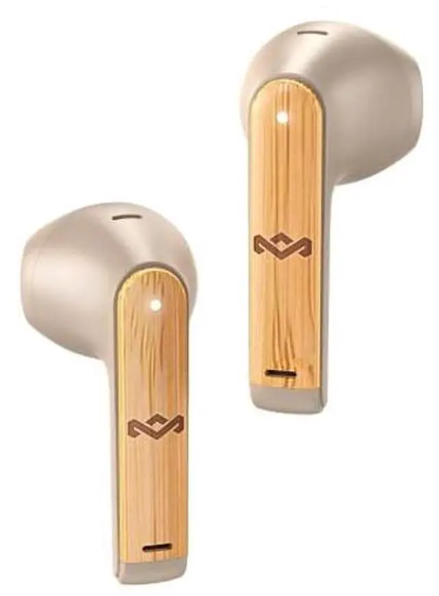 Alt view image 3 of 5 - House of Marley Zion True Wireless Earbuds, 16-Hr Total Playtime, Quick Charge, Eco-Friendly Design with Recycled Plastics & Sustainable BambooRecyclable Packaging (Cream)