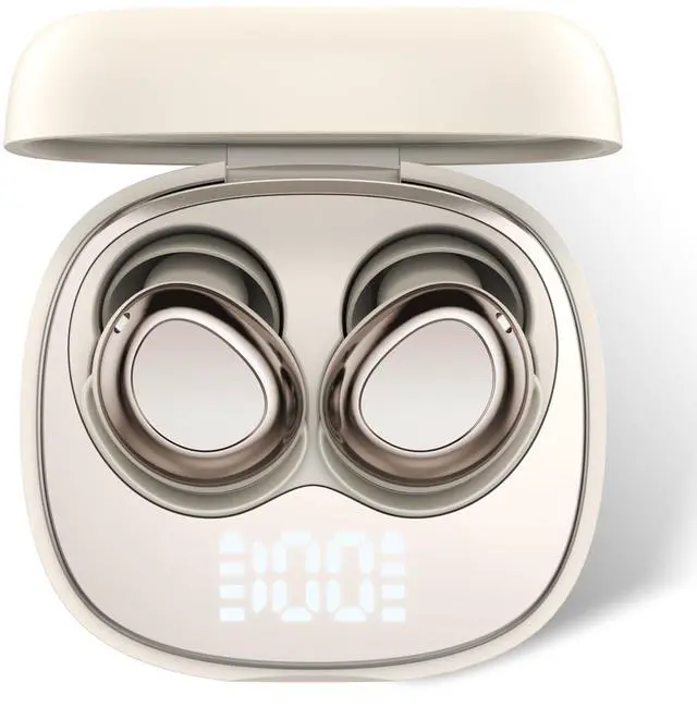 Main image of Sleep Ear Buds, 2025 True Wireless Earbuds, Ultra-Mini Bluetooth 5.4 Earbuds for Side Sleepers, 53H Play Hi-Fi Stereo 3D Bass Noise Cancelling Bluetooth headphones, USB C, IP7 Waterproof LED Earphones