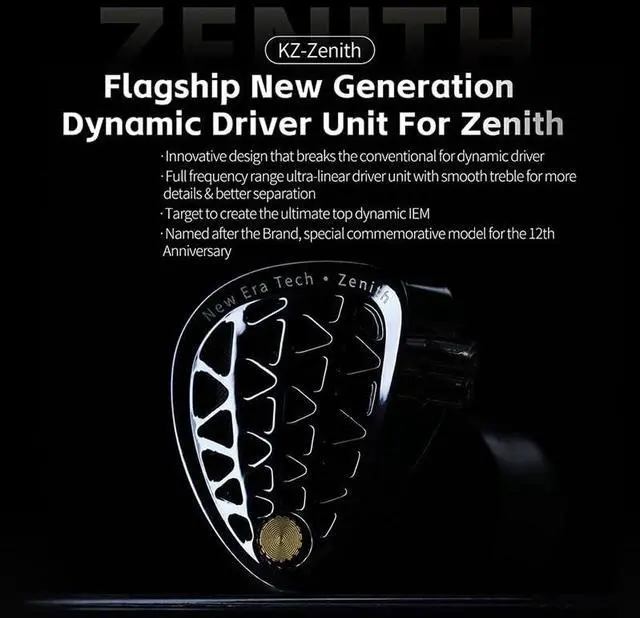 Alt view image 2 of 5 - KZ Zenith Tunable HiFi Earbud,Ultra Linear Dynamic Driver in-Ear Headphone, 0.75 2pin Wired Bassy IEM Earphone for Audiophile (Without Mic, Black)