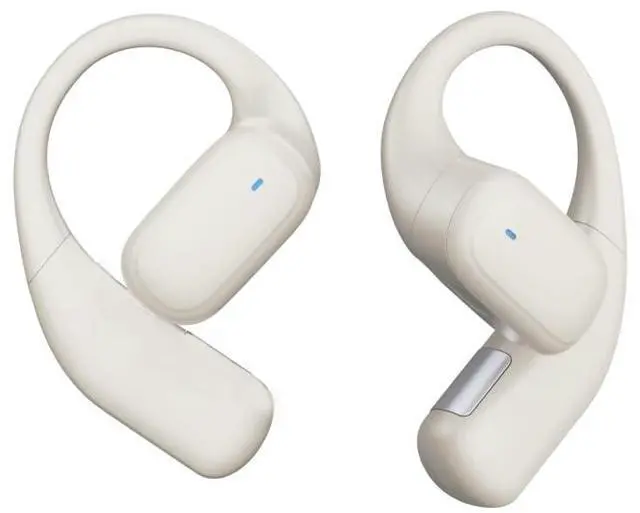 Main image of Wireless Open-Ear Earbuds for Meditation, Yoga & Sleep - Real-Time HR/SpO2 Tracking, IPX5 Waterproof, Secure Hook for Running/Gym, White