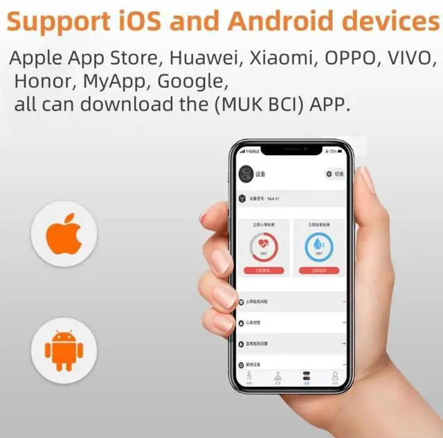 Alt view image 4 of 5 - Wireless Open-Ear Earbuds for Meditation, Yoga & Sleep - Real-Time HR/SpO2 Tracking, IPX5 Waterproof, Secure Hook for Running/Gym, White