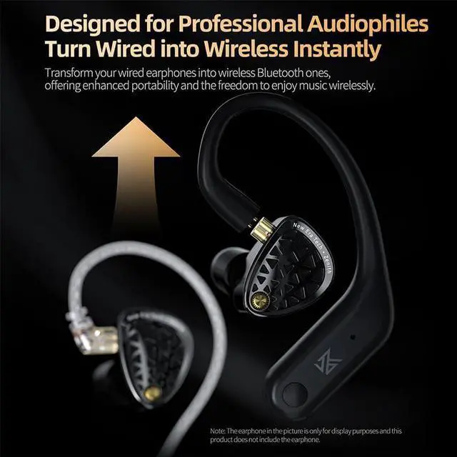 Alt view image 3 of 5 - KZ AN01 Bluetooth 5.4 True Wireless Earbuds Earhook with ANC Active Noise Cancellation, LDAC Decode HiFi TWS Earphone Adapter