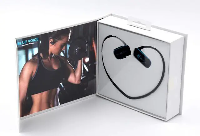 Alt view image 3 of 5 - Blue Voice Waterproof MP3 Player Underwater Headphones for Swimming Wrap Around Earbuds 8GB Memory Swim Headset USB Rechargeable IPX8 Earbuds Water Proof for Gym Jogging Running Swimming black