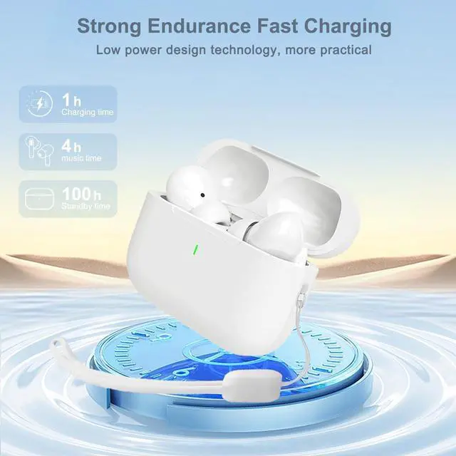 Alt view image 3 of 5 - Wireless Earbuds Bluetooth 5.0 Headphones Noise Cancelling Air Buds Pods 3D Stereo Ear pods in-Ear Ear Buds with Deep Bass Earphones Sport Headsets for Android/Samsung/Apple iPhone