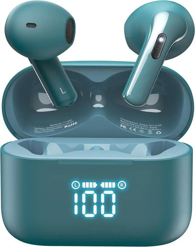 Main image of Bluetooth Headphones, Wireless Bluetooth 5.4 in-Ear Headphones, Noise Cancelling Microphone, Wireless Headphones with Deep Bass, Wireless Earbuds, IPX5 Waterproof