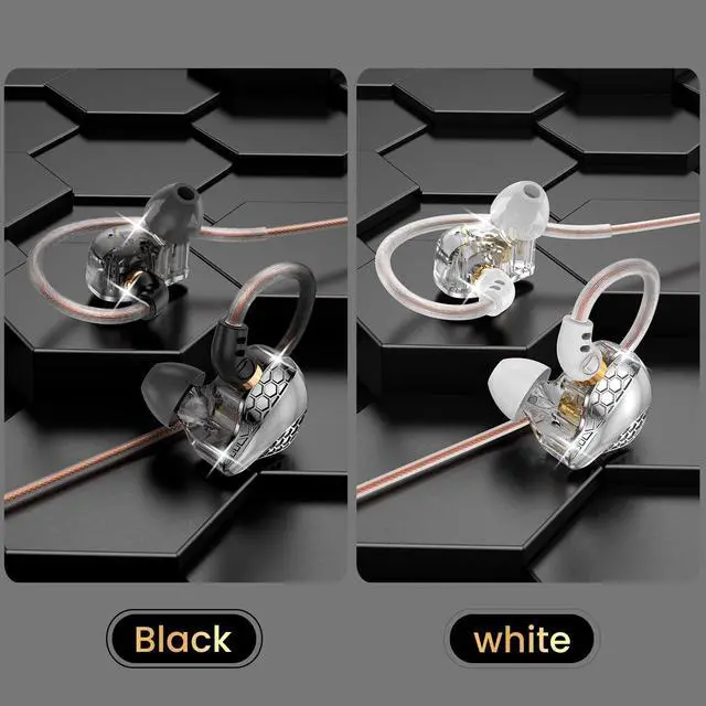 Alt view image 2 of 5 - BZINK 2 Pack H89 Wired Earbuds Conch in Ear Monitor Headphones