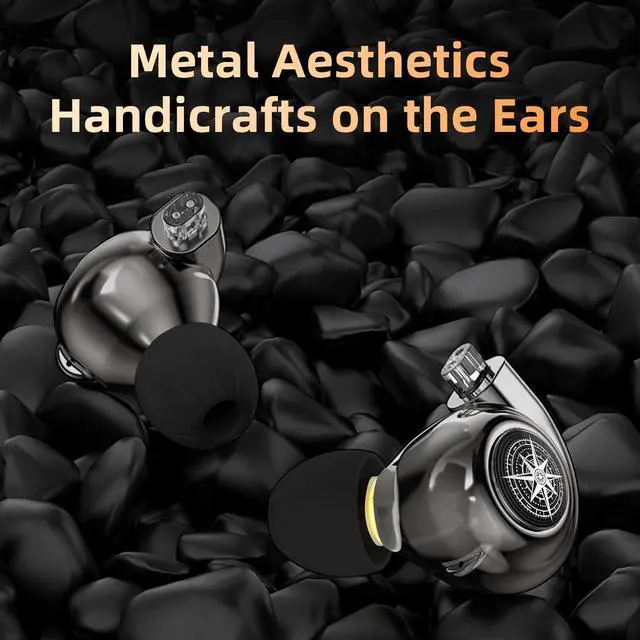 Alt view image 4 of 5 - BZINK 2 Pack H89 Wired Earbuds Conch in Ear Monitor Headphones