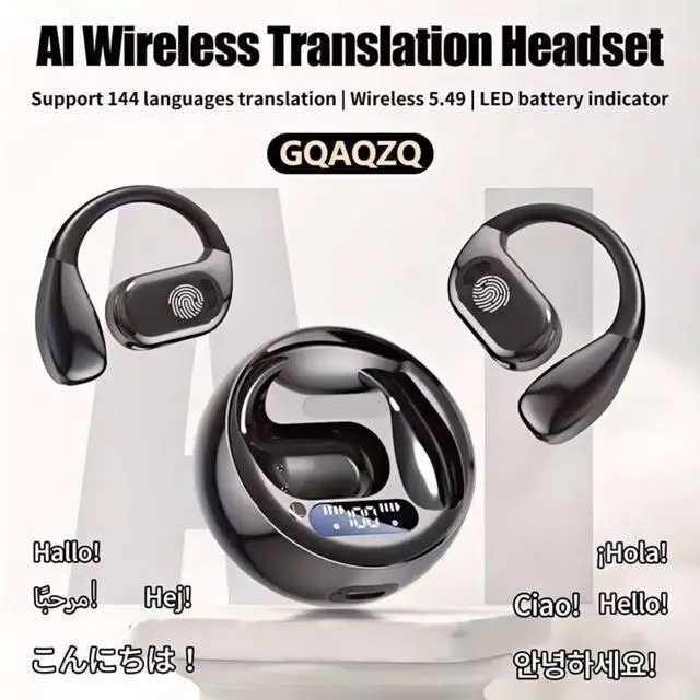 Alt view image 2 of 5 - GQAQZQ AI Translation Earbuds, 144 Languages Support, Translation Earbuds Real time,audifonos traductores inglés español,ISO, Android System Universal