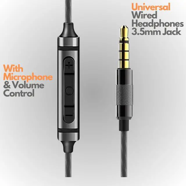 Alt view image 5 of 5 - Betron BS10 Earphones Wired Headphones in Ear Noise Isolating Earbuds with Microphone and Volume Control Powerful Bass Driven Sound, 12mm Large Drivers, Ergonomic Design