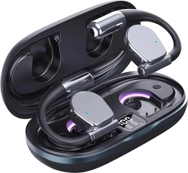 Main image of Becklos Open Ear Headphones, Wireless Ear Buds with Earhooks, IPX7 Waterproof, Touch Control Earphones, Sport Headsets, Bluetooth 5.4 Headsets for Workout Running