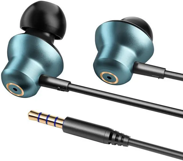 Main image of Wired Earbuds in-Ear Headphones3.5mm Jack Wired Earbuds with MicrophoneHigh-Fidelity Stereo Subwoofer with Four Speakers, 4.2 ft Long Cable, S/M/L Ear Tips