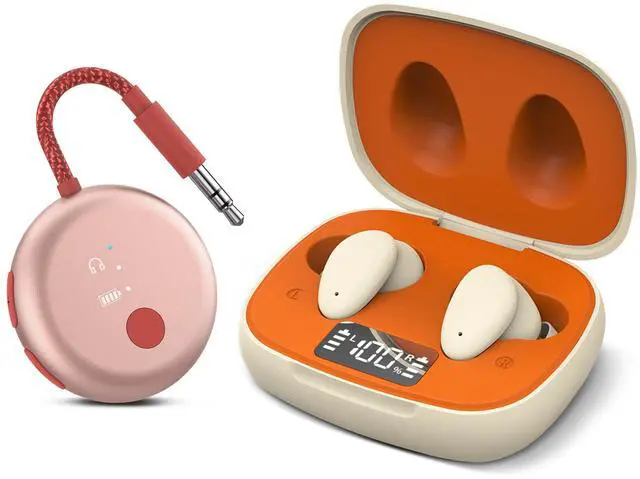 Main image of Avantree SoundJet R1& Clan N1 Bundle - Airplane Bluetooth 5.3 Adapter - Active Noise-Canceling Wireless Earbuds for Music, Calls While Commuting with Hybrid ANC, Transparency Mode