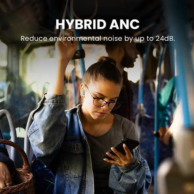 Alt view image 3 of 5 - Avantree SoundJet R1& Clan N1 Bundle - Airplane Bluetooth 5.3 Adapter - Active Noise-Canceling Wireless Earbuds for Music, Calls While Commuting with Hybrid ANC, Transparency Mode