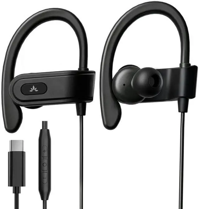 Main image of Avantree C171 - USB-C Wired Earbuds with Microphone & Volume Controls, Compatible with New iPhone 15 & 16, Samsung, Google & Android Type C Phones Headphones with Ear Hook for Running & Sports
