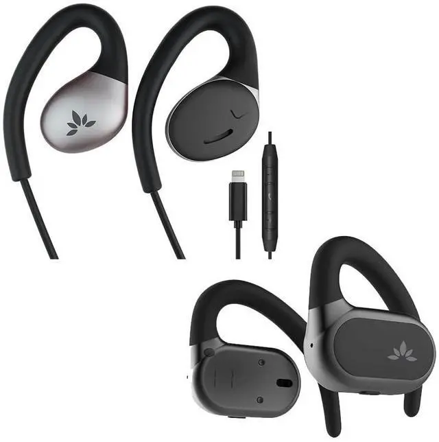 Main image of Avantree Open Ear Lightning Headphones Wired for iPhone, MFi Certified, in Line Mic for Clear Calls for Small-Medium Ear
