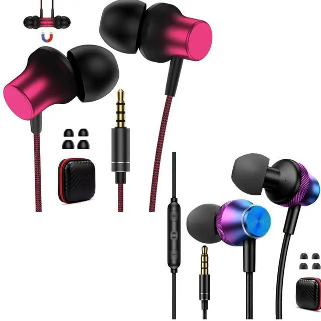 Main image of AIAUXAI 3.5mm Wired Earbuds for iPhone for iPad/Computer,Noise Cancelling Headphones Wired with Microphone,in Ear Earphones for Kids,Women,School