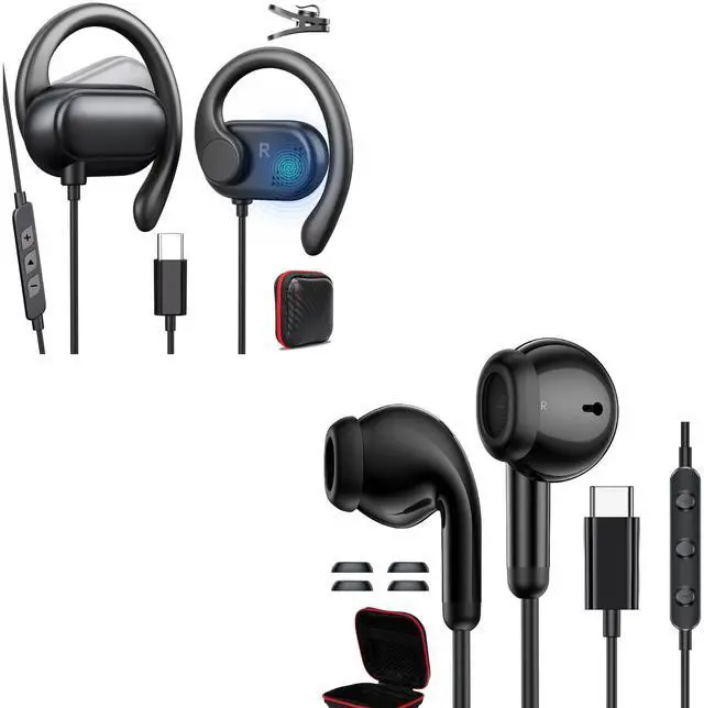 Main image of USB C Headphones for iPad 11th 10th Generation,Noise Canceling in-Ear Wired Earbuds with Mic,Type C Earphones for iPhone 16e 16 Pro Max 15 Samsung S25 S24 S23 A53