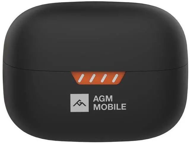 Alt view image 2 of 5 - AGM Buds 3 True Wireless Bluetooth Earbuds + Charging Case - in Ear Light-Weight Noise Cancellation Bluetooth Headphones Built-in Microphone, 20H Playtime, Bluetooth 5.4, Black & Orange (Mixed)