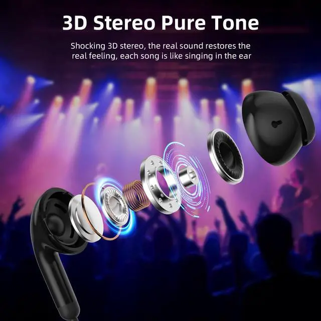 Alt view image 2 of 5 - Wired Earbuds with Microphone 3.5mm Jack Hheadphones,for laptops PC, MP3/4,for Nintendo Switch,for Mac,Most 3.5mm Audio Devices,Purp