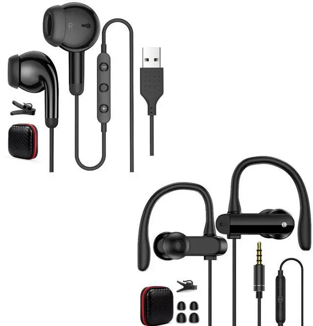Main image of AIAUXAI USB Headset with Microphone for PC, USB Headphones for Computer, Wired Earphones for Laptop Headsets for Surface for Switch
