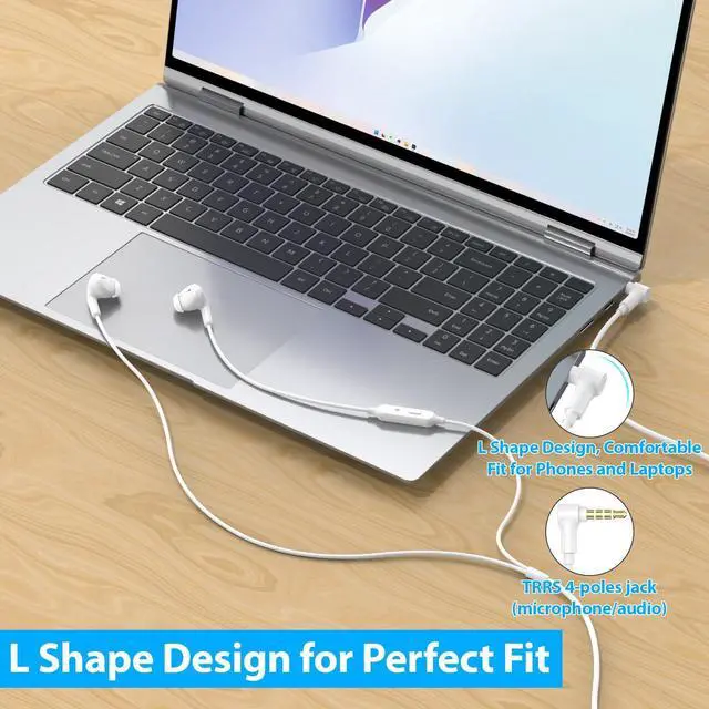 Alt view image 2 of 5 - AFGHOA 3.5mm Jack Wired Earbuds and 3 Pack USB C to 3.5 mm Audio Headphone Adapter