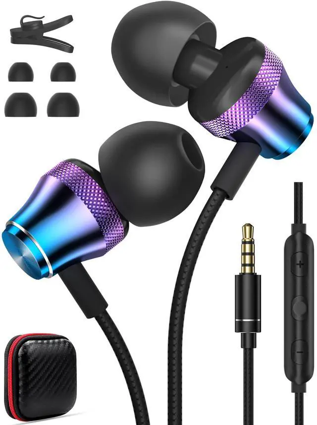 Alt view image 2 of 5 - AFGHOA 2 Pack 3.5mm Jack Earbuds Wired Earphones