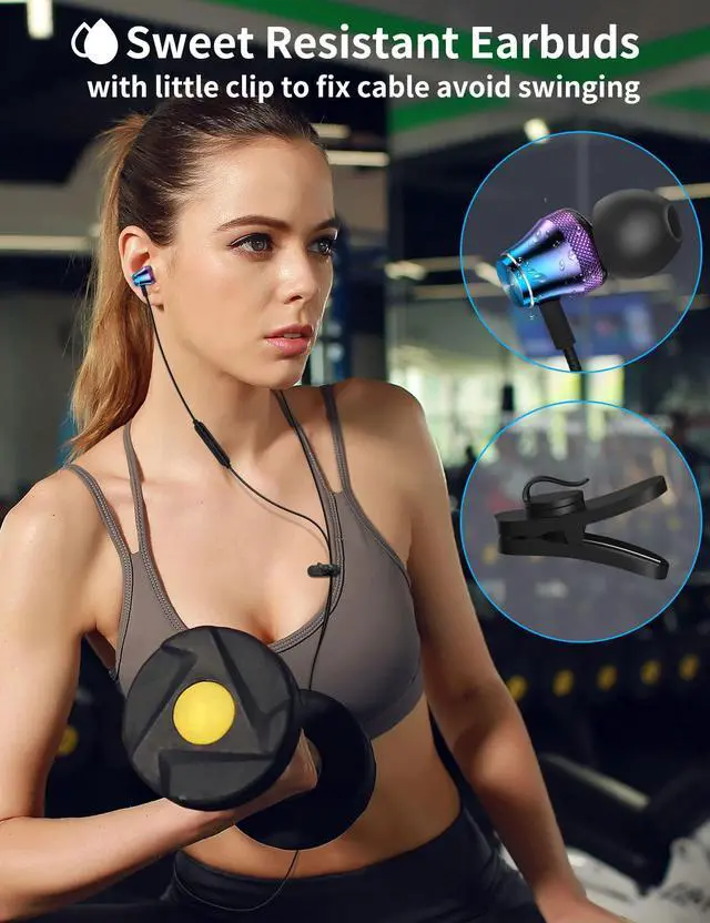 Alt view image 4 of 5 - AFGHOA 2 Pack 3.5mm Jack Earbuds Wired Earphones
