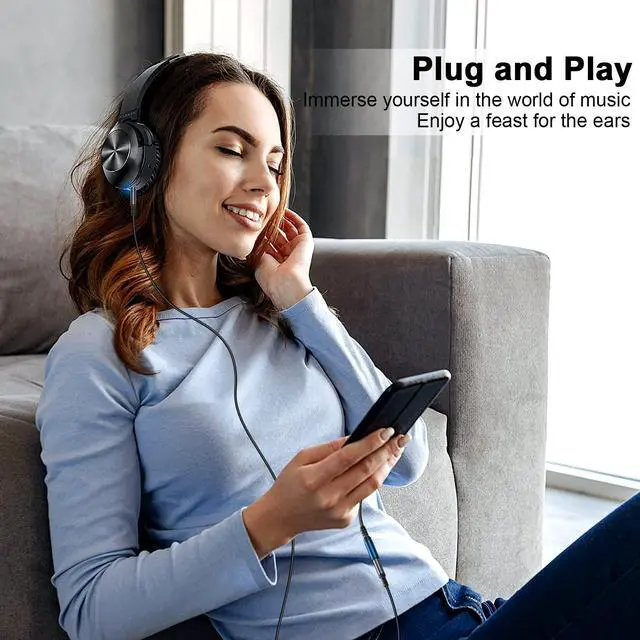 Alt view image 4 of 5 - AFGHOA 3.5mm Jack Earbuds Magnetic Wired Earphone and USB C to 3.5mm Adapter