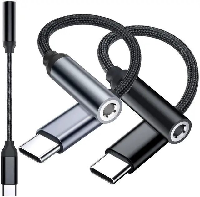 Alt view image 2 of 5 - AFGHOA 3 Pack USB C to 3.5mm Audio Adapter and 3.5mm Jack Earbuds